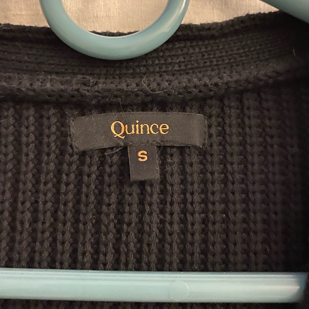 Quince Organic Cotton Oversized Boyfriend Cardigan - Picture 3 of 4